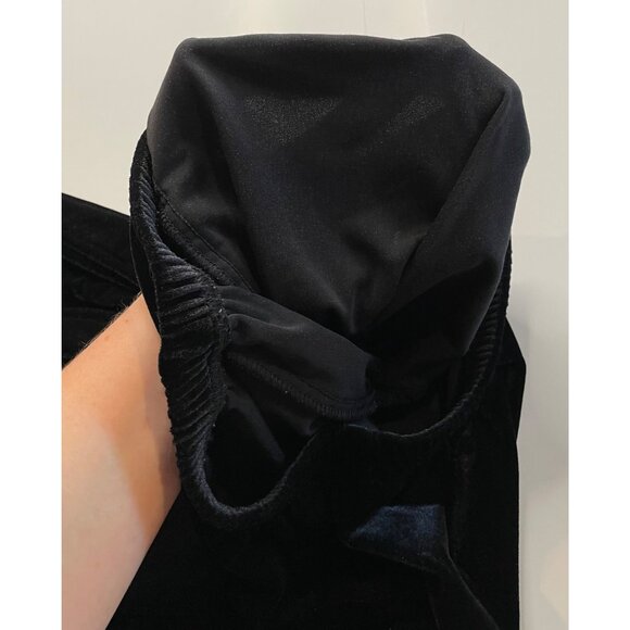 Vtg Caribou Wide Leg Pull On Velvet Pants Size L Whimsigoth Dark Fairy Grunge - Picture 3 of 11